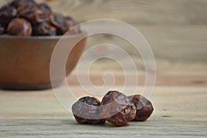 Dried date palm fruits