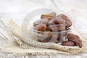 Dried dates in a bowl