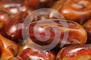 Dried Dates Close-Up as Background