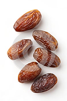 Dried dates isolated on white background