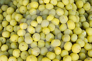 Dried Emblic fruits with sugar , Close Up