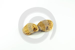 Dried figs fruit isolated on white background