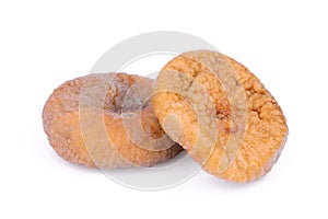 Dried figs fruit isolated on white