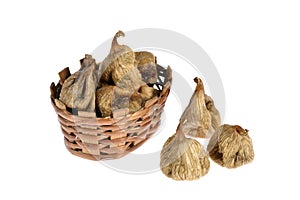 Dried figs isolated on white