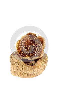 Dried figs isolated on white