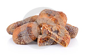 Dried figs isolated on white background