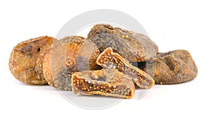 Dried figs isolated on white background