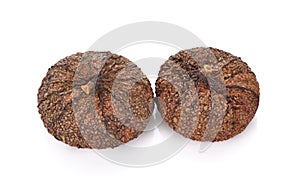 Dried figs isolated on white background.