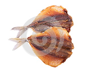 Dried fish isolated