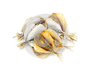 Dried Fish Isolated, Dry Salted Seafood Snack, Stockfish, Beer Snacks
