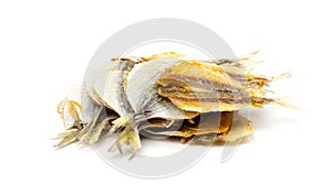 Dried Fish Isolated, Dry Salted Seafood Snack, Stockfish, Beer Snacks