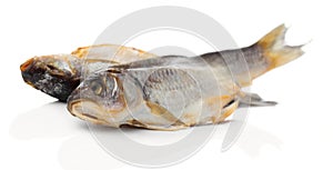 Dried fish isolated on a white background