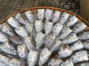 Dried Fish In A Market