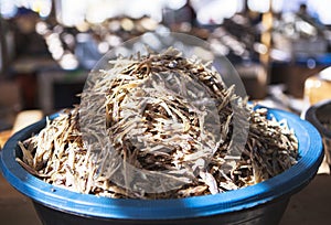 Dried fish Market in Labuan Bajo, Flores Island, Indonesia