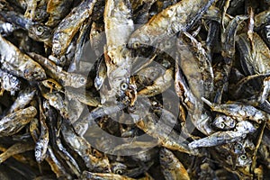 Dried fish for sale in the market