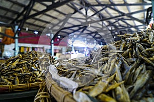 Dried fish for sale in the market