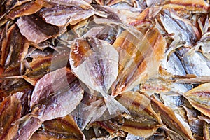 Dried fish for sale at market