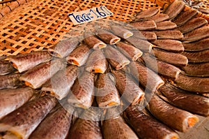 Dried fish on sale in market