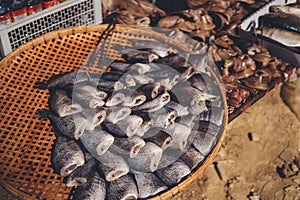 Dried fish for sale in Pai fresh market