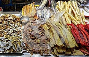 Dried Fish is Sold at the Market