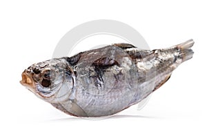 Dried fish on a white background