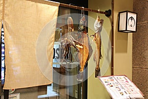 dried fishes and octopus in okayama (japan)