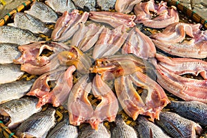 Dried fishes at Thailand marker