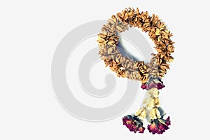 Dried flower garland