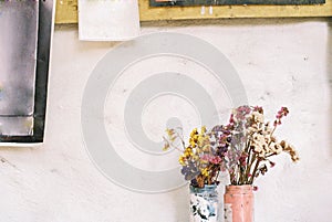 Dried flower in vase