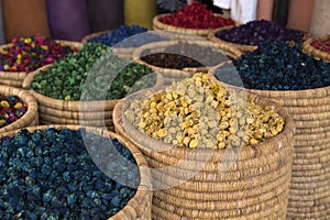 Dried flowers in souks of Marrakech