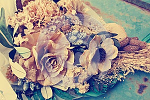 Dried flowers vintage in soft style for background