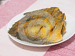 Dried Fried Snake Skin Gourami Fish, Thailand call