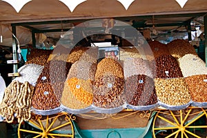 Dried fruit market in Marrakesh