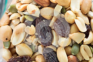 Dried fruit and nuts trail mix