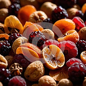 Dried Fruit, preserved organic fruits, dried sweet snacks