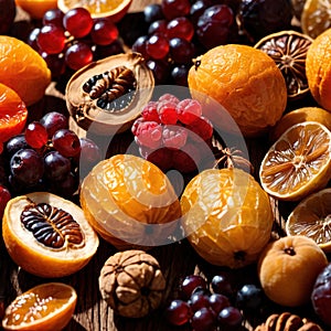 Dried Fruit, preserved organic fruits, dried sweet snacks