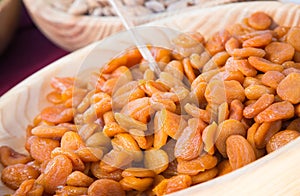 Dried fruits assortment at market in celebration of Almossassa, photo