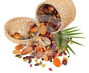 Dried fruits in a basket