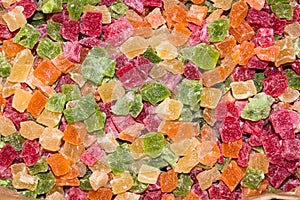 Dried fruits mix on food product market 1