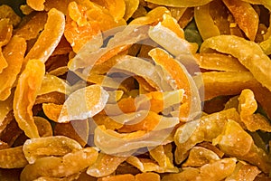 Dried fruits - peach background