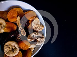 Dried fruits and Turkish delight with nuts mix
