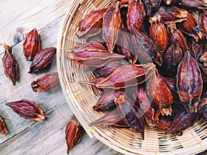 Dried Gardenia Fruit background