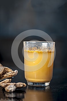 Dried ginger with its extraced water or juice.