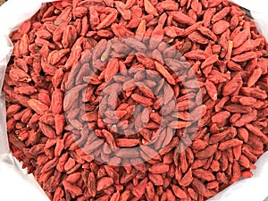 Goji berries, also known as wolfberries. Lycii fructose