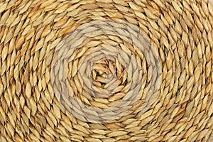 Dried Grass Straw Circular Woven Matt