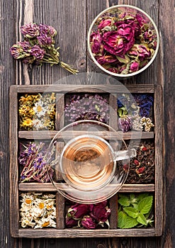 Dried Herbs and flowers and herbal tea