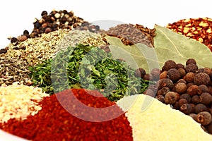 Dried Herbs And Spices Close Up