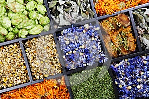 Dried herbs. photo