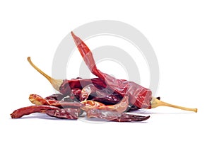 Dried hot chili peppers