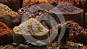 Dried incense and spices spice Souk, Dubai